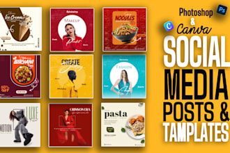create social media post designs and canva templates