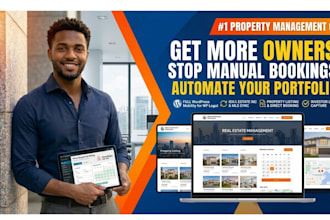 build wordpress property management real estate website vacation rental website