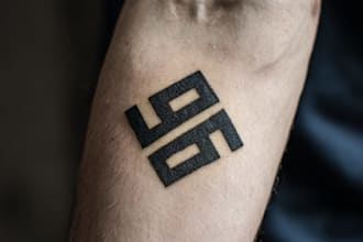 old school tattoo logo design
