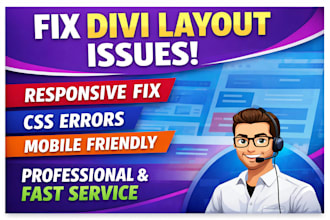 fix divi layout issues, responsive and CSS problems