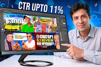 design professional and eye catching youtube thumbnail