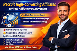 recruit high converting affiliates and promote your affiliate or mlm program