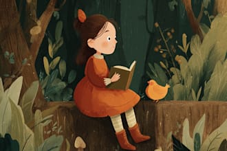 do children book illustration, kids story book design