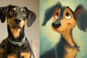 create amazing disney pet portrait