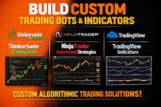 create custom thinkorswim or ninjatrader trading bots and tradingview indicators