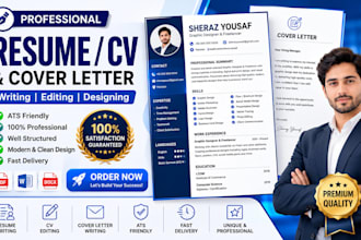 professionally write and edit resume, CV and cover letter