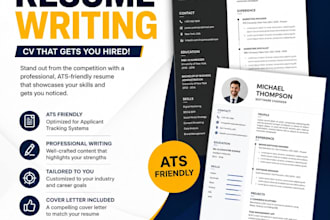 professionally write and edit resume, CV and cover letter