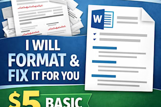 format and fix your word document professionally