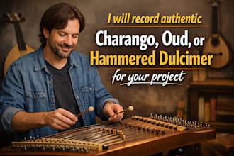 record authentic charango, oud, or hammered dulcimer for your project