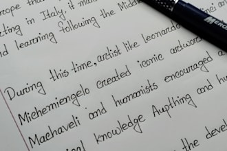 write neat and beautiful handwritten notes, letters