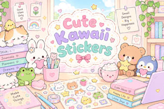 create adorable custom kawaii stickers