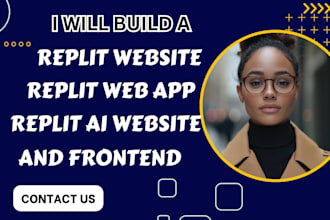 build a replit website, replit web app, replit ai website, and frontend