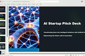 design ai startup pitch deck and investor presentation