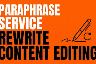 rewrite or paraphrase your text professionally