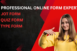 create online form using jotform, typeform, online survey