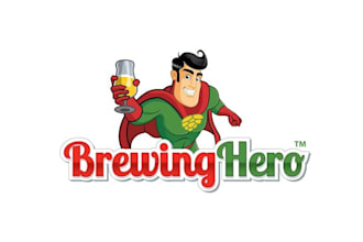 create extraordinary mascot logo for brewing hero