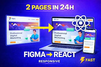convert figma, xd or PSD to react website