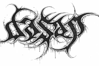 design a unique rock band logo for your band
