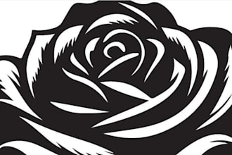draw black and white line art for tattoos, tshirts and merch