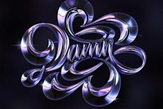 design a flashy glam metal logo for your band