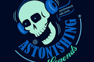 design awesome astonishing podcast logo