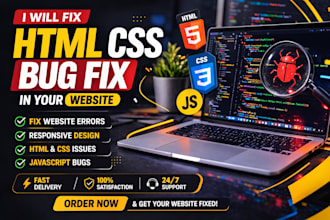 fix HTML CSS javascript bugs in your website