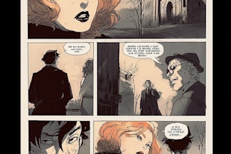 draw comic book pages graphic novel illustration