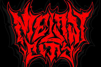 design a custom typeface metal logo for your band