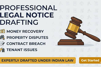 draft a professional legal notice under indian law for disputes and recovery
