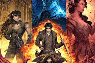 design dark fantasy or horror book cover art for your novel