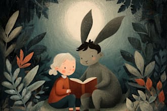 illustrate children story book illustration, children story