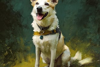 draw custom royal pet portrait renaissance painting
