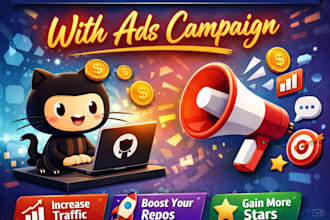 do github management, github advertisement, github promotion with ads campaign
