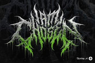 design a sleek silver metallic metal logo for your band