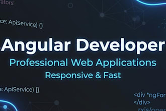 develop a professional angular website or web app
