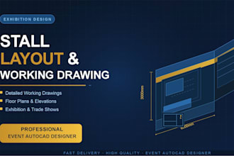 create exhibition stall drawings for fabrication