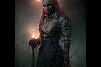 create dark art, horror or skull artworks illustration