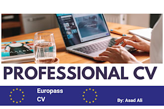 write a professional europass CV for european jobs and universities