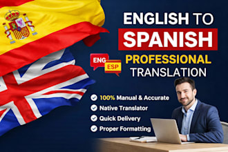 translation work english to spanish manually and professionally