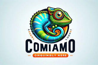 make a unique reptile mascot and logo bonus free editible file