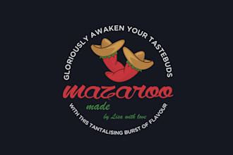do cottage home industry organic chilli garlic logo for you