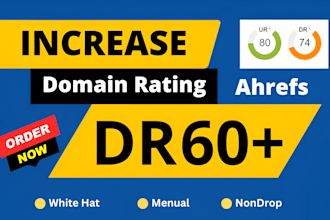 increase domain rating ahrefs DR 60 plus