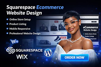 build squarespace ecommerce product online store shop business website design
