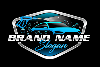 create a professional car wash, auto detailing, and automotive logo design