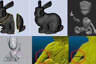 edit repair redesign 3d stl for 3d printing, key and cut model, slice 3d model