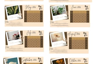 design a beautiful high quality printable calendar