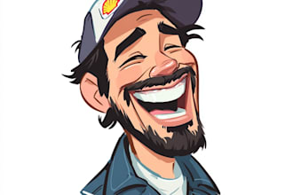 design, caricature mascot logo, cartoon portrait,