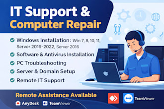 provide IT support and fix computer problems