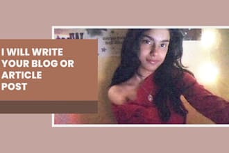 write SEO friendly blog posts and articles for your websites