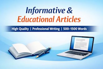 write high quality informative and educational articles